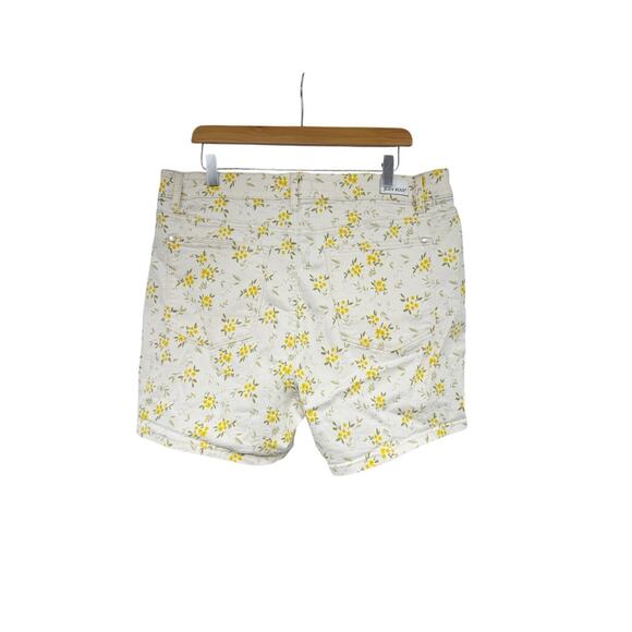 Judy Blue Yellow Floral Pattern Stretch Denim Shorts Cut Off Style Womens 3XL - Picture 2 of 7